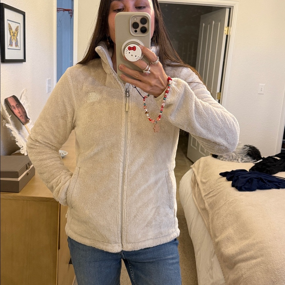 THE NORTH FACE Osito furry fleece jacket in cream Small